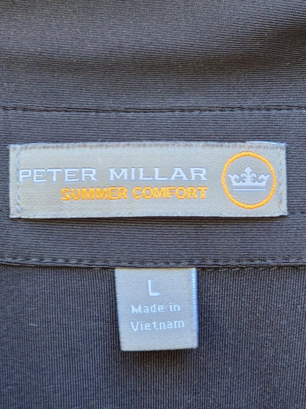 NWOT-Peter Millar Polo Golf Shirt Ryder Cup 2017 Men L Black, Mint, Collectable